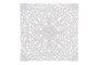 Giner y Colomer Cabecero Entallado a Mano Blanco Envejecido, Panel Decorativo de MDF 120x120x4 cm